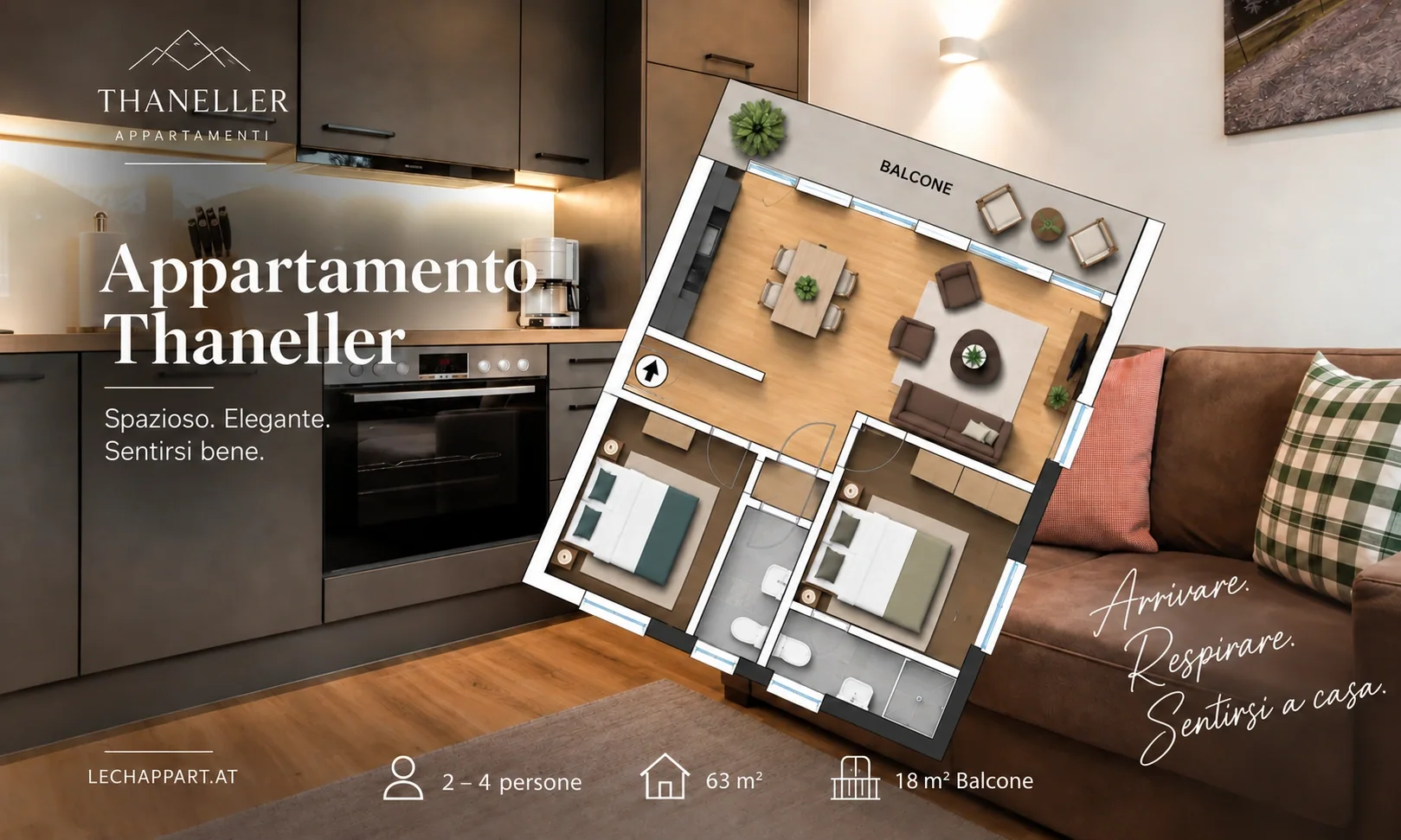 Planimetria dell’appartamento Thaneller