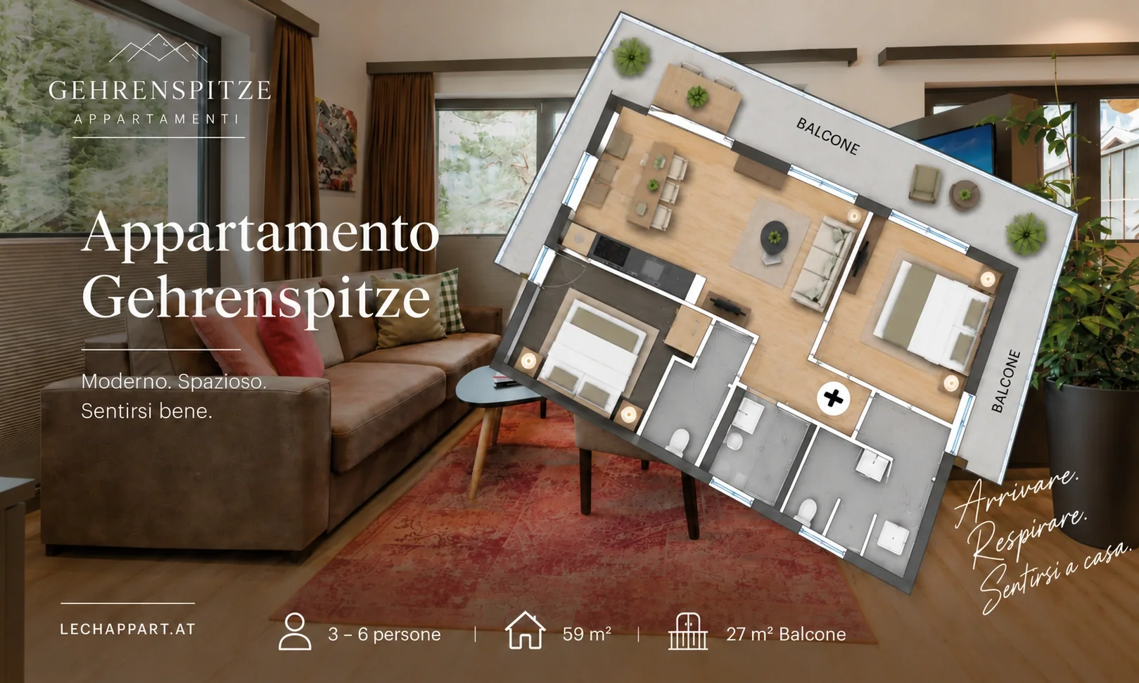 Planimetria dell’appartamento Gehrenspitze