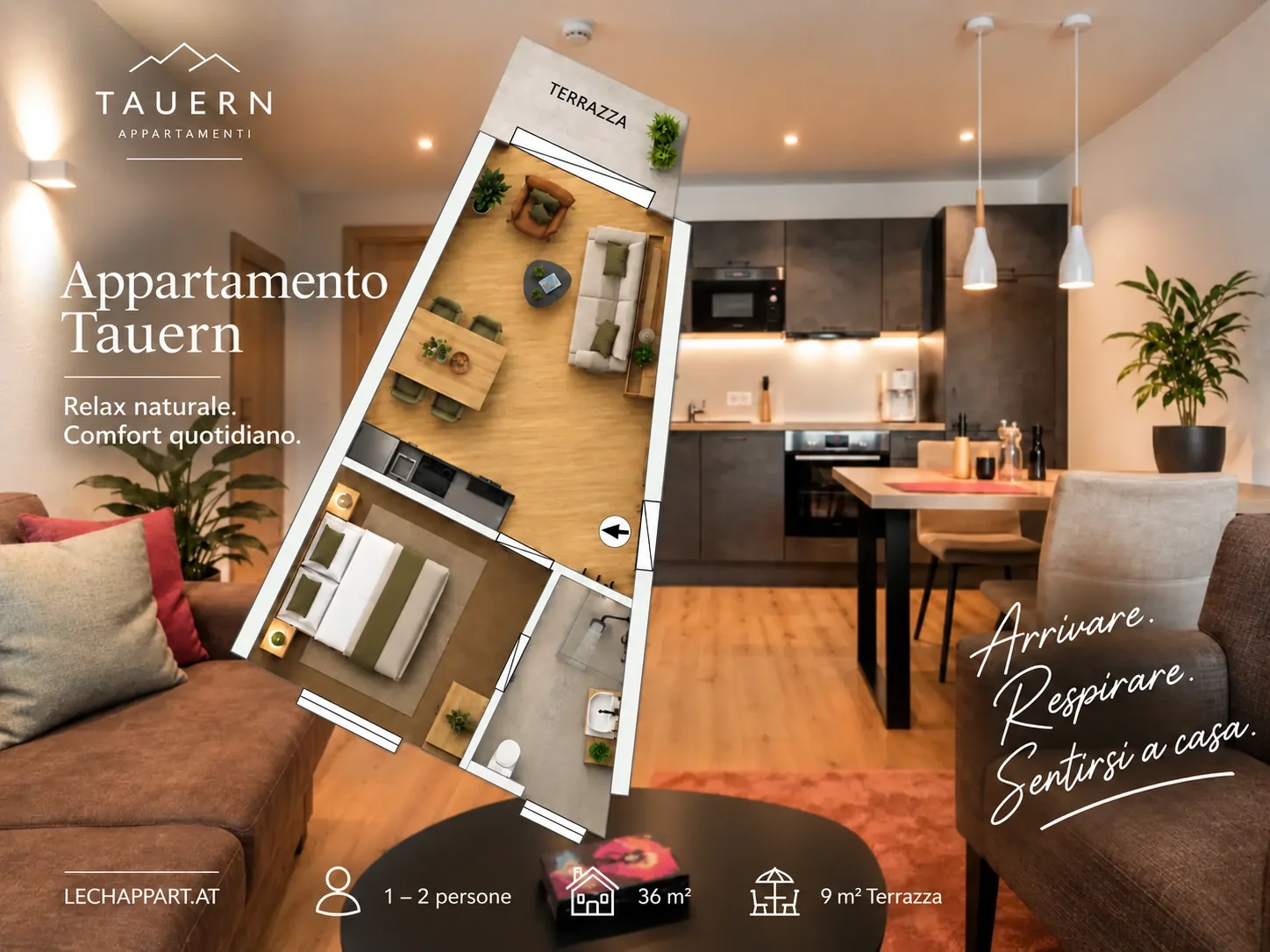 Planimetria dell’appartamento Tauern